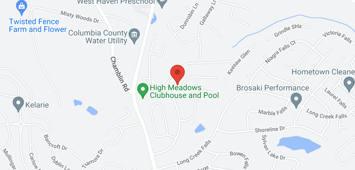 map of 1636 Sweet Meadow Grovetown, GA 30813